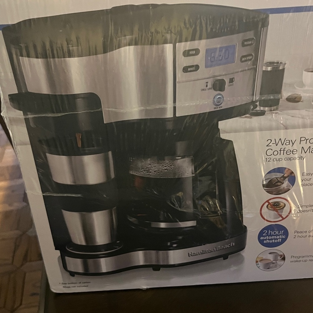 Hamilton Beach Dual Brew Coffee Maker - Black and Silver